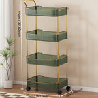 Ultra-Thin Plastic Rolling Storage Cart (3- or 4-Layer)