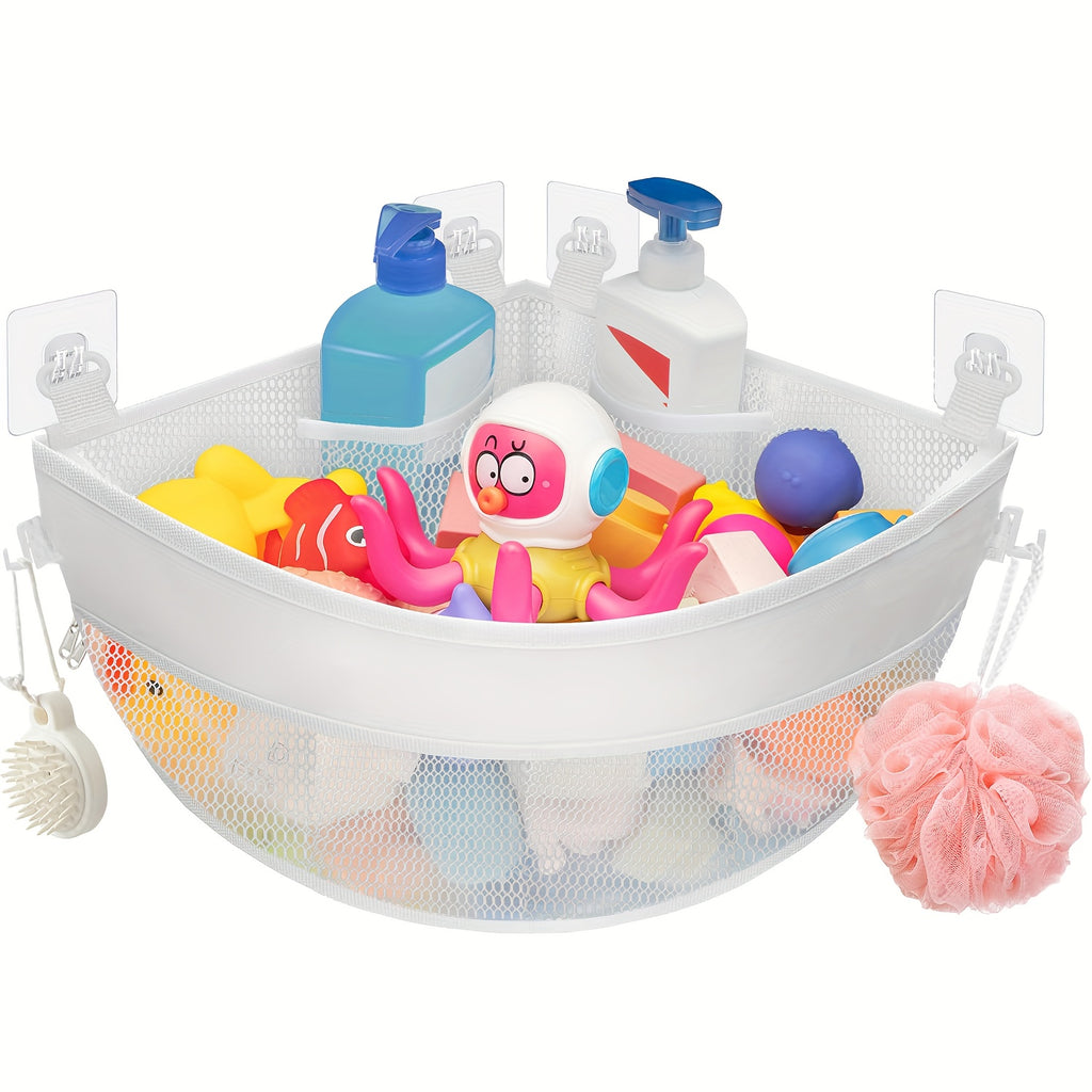 Quick-Dry & Multi-Pocket Hanging Bath Organizer (Adhesive Hooks)