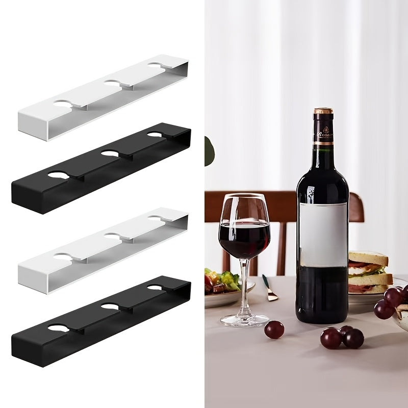 No-Drill Space-Saving Under-Cabinet Wine Glass Rack