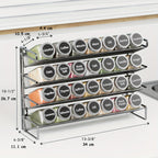 28-Jar Cast Iron Spice Rack (Wall-Mountable, 386 Labels)