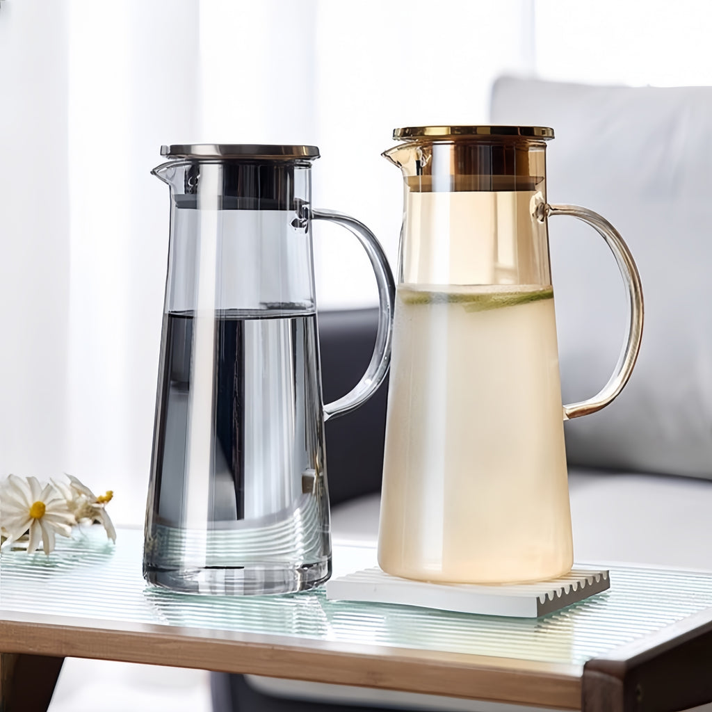 Heat-Resistant Borosilicate Glass Jug & Cup Set (Set of 5 or 7)
