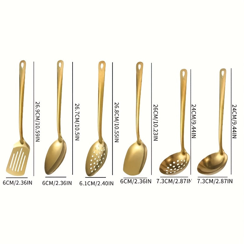 410 Stainless Steel Kitchen Utensil Set (6-Piece)