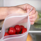Reusable Self-Sealing Silicone Food Storage Bags (Set of 8)