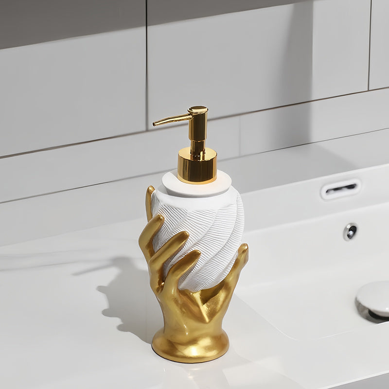 Embossed Metallic Resin Soap Dispenser