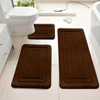 Ultra Absorbent & Non-Slip Polyester Bath Mat Set (Set of 3)