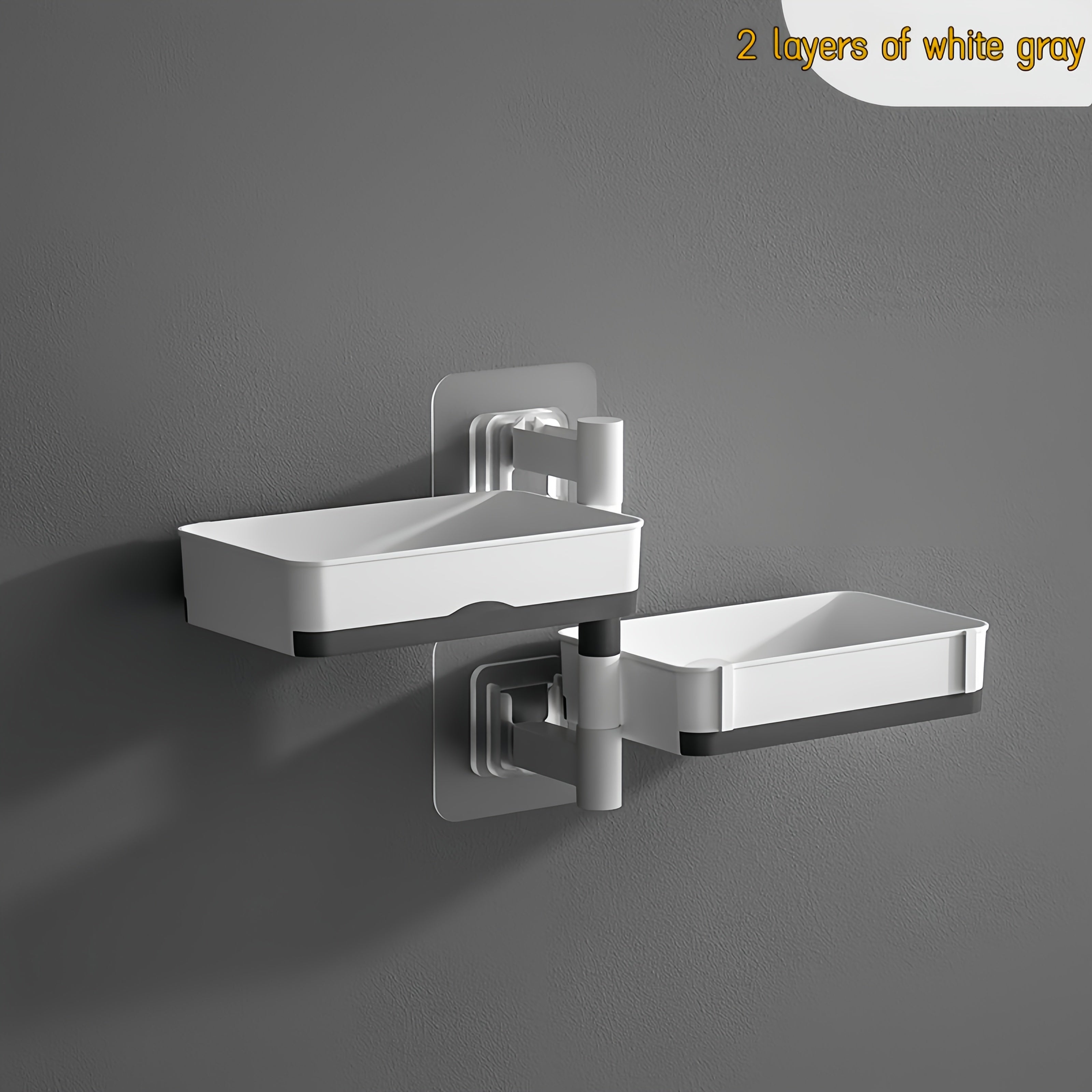 No-Drill 180° Rotating Quick-Drain Soap Organizer