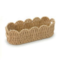 Hand-Woven Paper Rope Storage Basket (Oval)