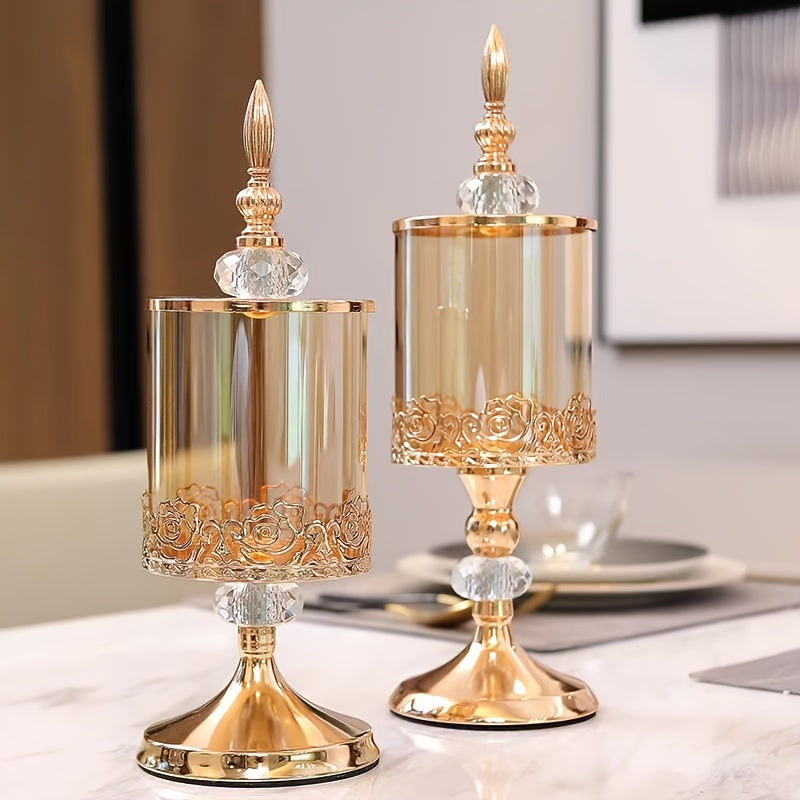Food-Safe Glass Candy Jar (Polished Metal Lid)