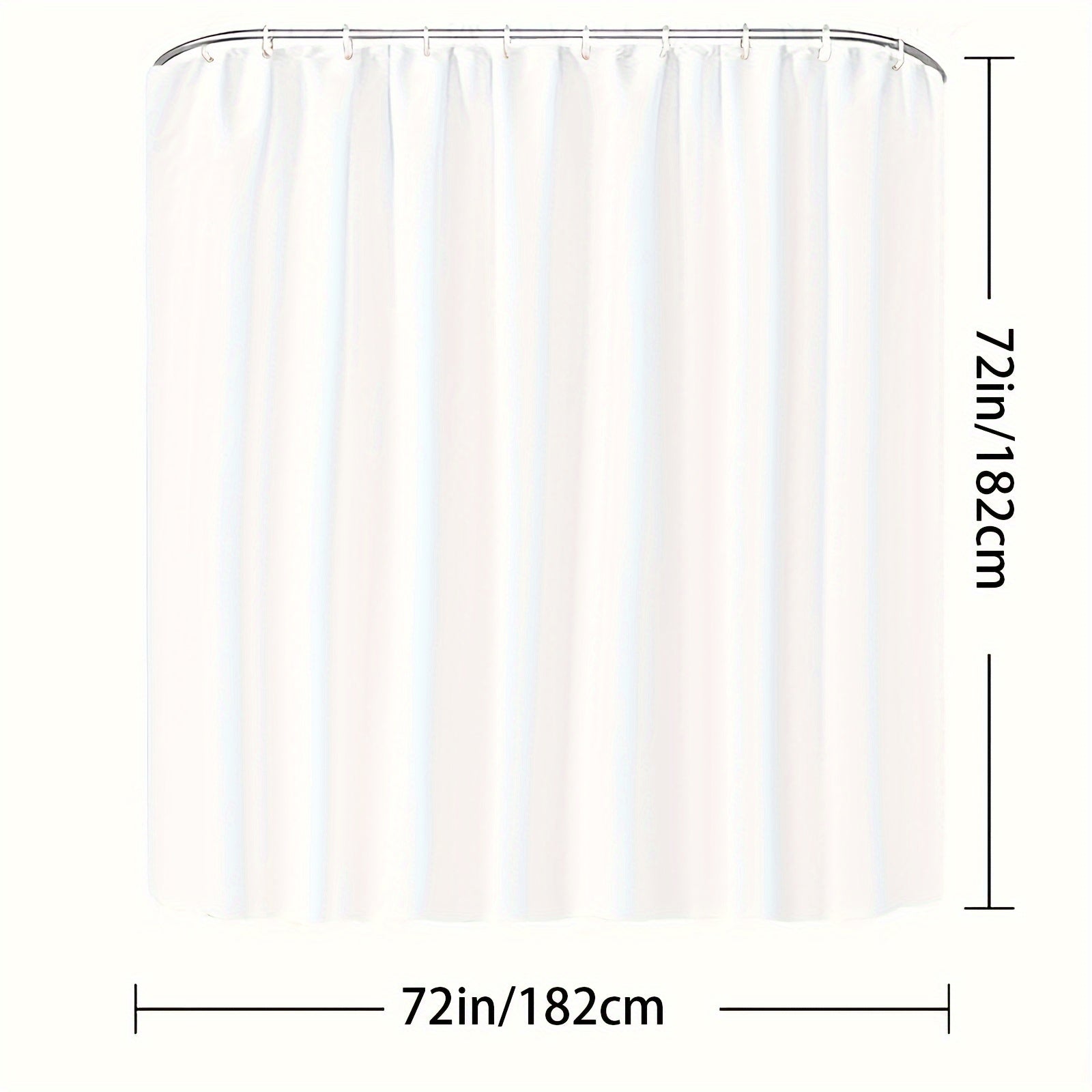 Handmade-Style Ruched Scalloped Shower Curtain (72 x 72 in)