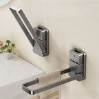 No-Drill Suction-Cup Foldable Towel Rack