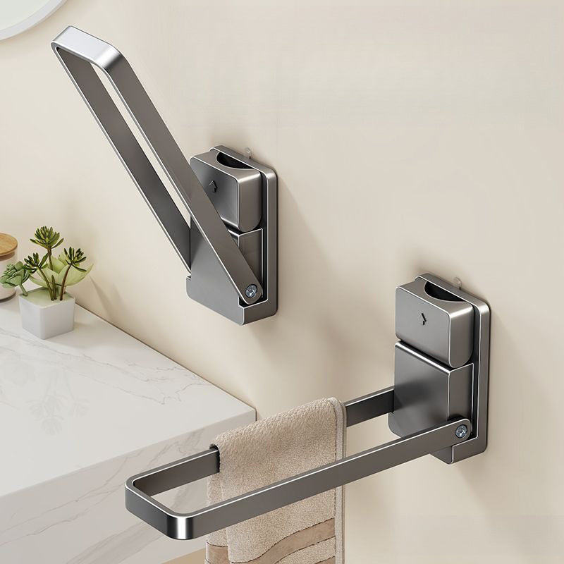 No-Drill Suction-Cup Foldable Towel Rack