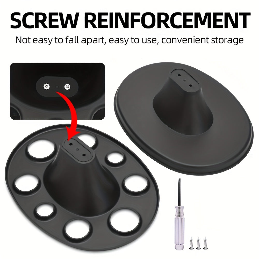 Rotating Multi-Slot Hairbrush Organizer