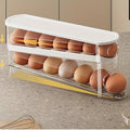 Space-Saving Double-Layer Egg Organizer (Transparent)