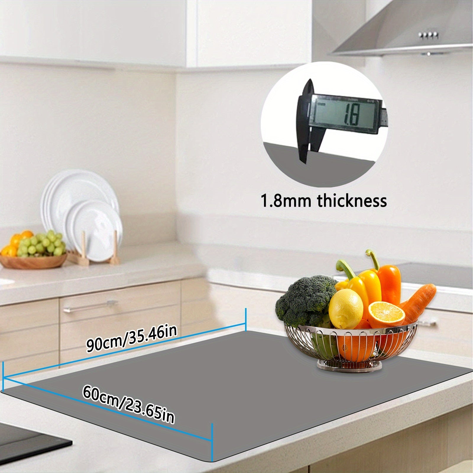 Heat-Resistant Non-Slip Silicone Countertop Mat