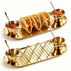 Gold 410 Stainless Steel Taco Serving Set (6-Piece)