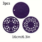 Heat-Resistant Non-Slip Silicone Trivet Set (3-Piece)