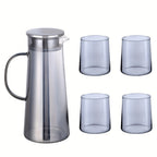 Heat-Resistant Borosilicate Glass Jug & Cup Set (Set of 5 or 7)