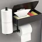 Stainless Steel Wall-Mounted Toilet Paper & Wipes Holder