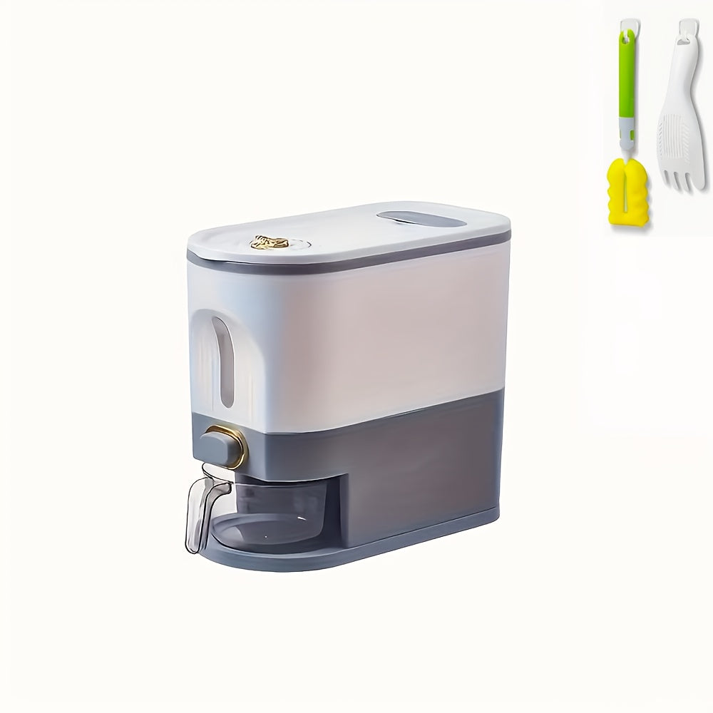 Large Capacity Airtight Rice Container (Measuring Cup & Time Markings)