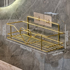 Double-Layer Wrought Iron Shower Shelf (Wall Mount)
