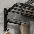 Wider & Thicker Hooks Wall-Mount Folding Towel Rack