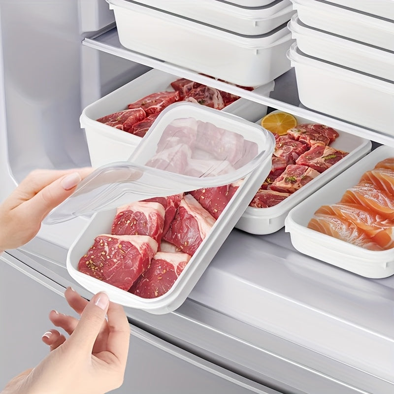 Food-Grade PP Airtight Flip-Top Refrigerator Storage Box (Set of 4)
