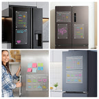 Clear Acrylic Magnetic Dry-Erase Fridge Calendar (With 6 Markers)