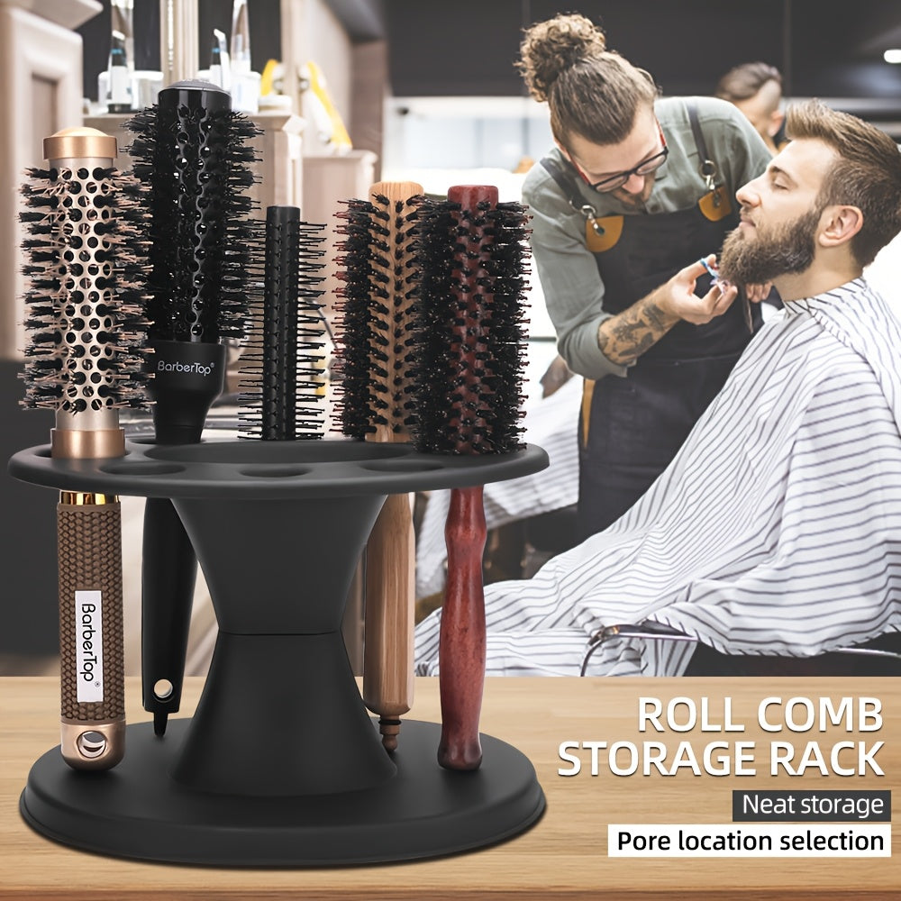 Rotating Multi-Slot Hairbrush Organizer