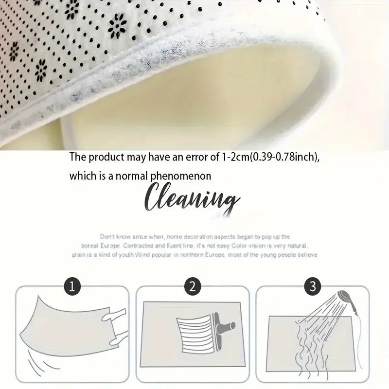 Soft Flannel Absorbent & Machine-Washable Bathroom Mat (Get Naked Print)