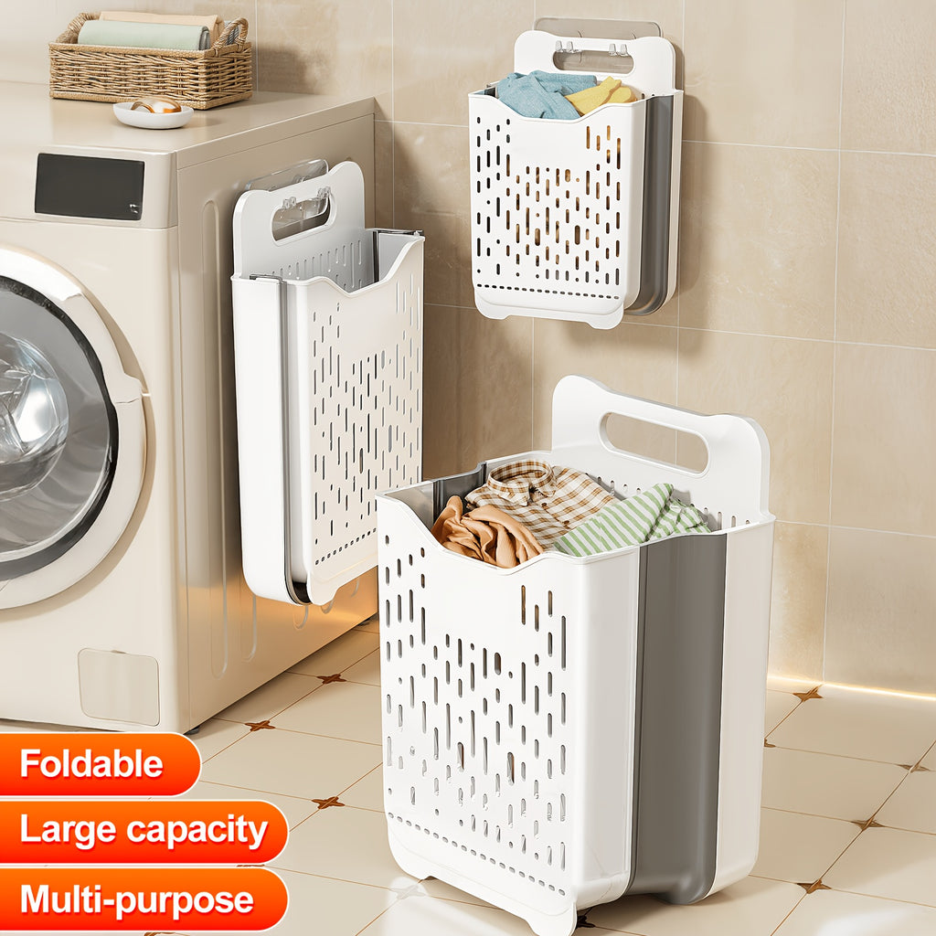 Collapsible Wall-Mount & Freestanding Laundry Basket