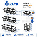 No-Drill Stainless Steel Shower Rack (6-Piece Set)