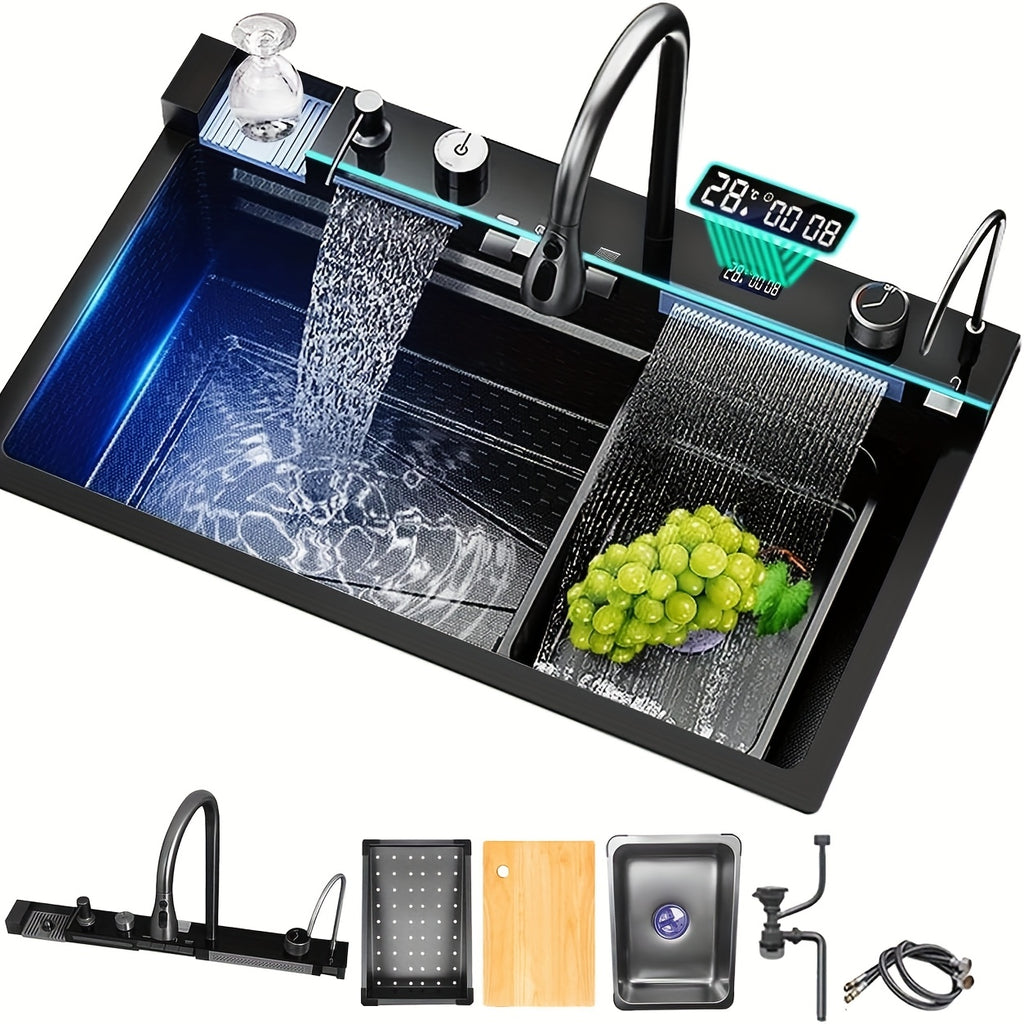 Stainless Steel Waterfall Workstation Sink (Drop-In)