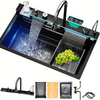 Stainless Steel Waterfall Workstation Sink (Drop-In)