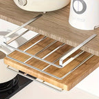 Space-Saving Stainless Steel Under-Cabinet Storage Rack