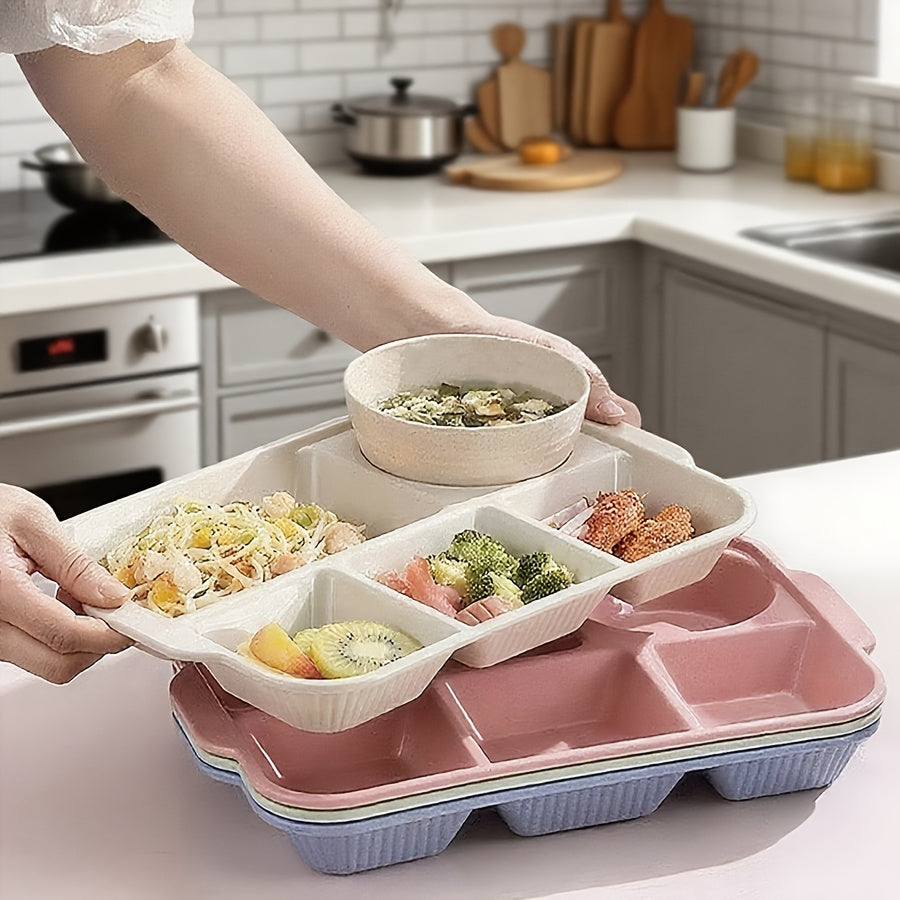 Break-Resistant 5-Compartment Dinner Plate (Set of 2)
