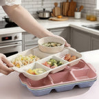 Break-Resistant 5-Compartment Dinner Plate (Set of 2)