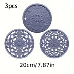 Heat-Resistant Non-Slip Silicone Trivet Set (3-Piece)
