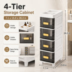 Space-Saving Waterproof Window-View Storage Cabinet (3–6-Tier)