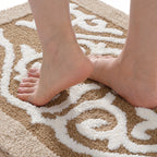 Extra-Soft Absorbent Polyester Bath Mat (Non-Slip TPR Backing)