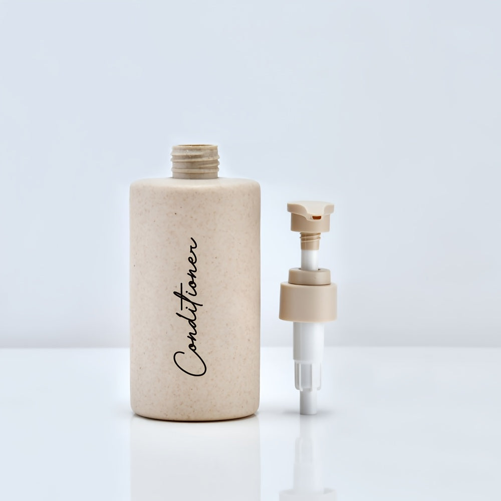 Wheat Straw Refillable Shower Dispensers (4 x 300ml)