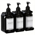 No-Drill & Easy-Refill 3-Chamber Shower Dispenser (16oz Chambers)