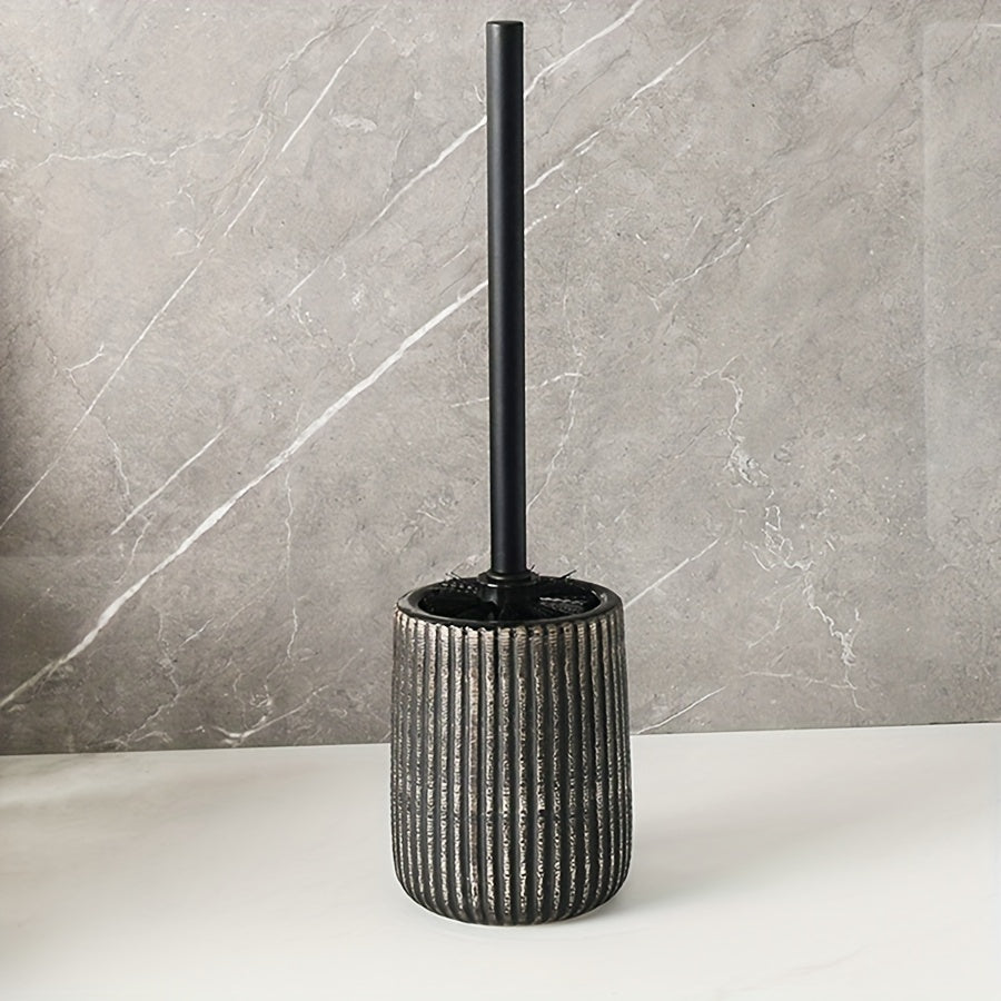 Durable Hygienic Ceramic Toilet Brush & Holder (Floor-Mount)