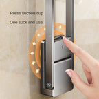 No-Drill Suction-Cup Foldable Towel Rack