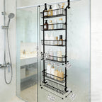 Heavy-Duty Wrought Iron Over-Door Shower Caddy (Multi-Tier)