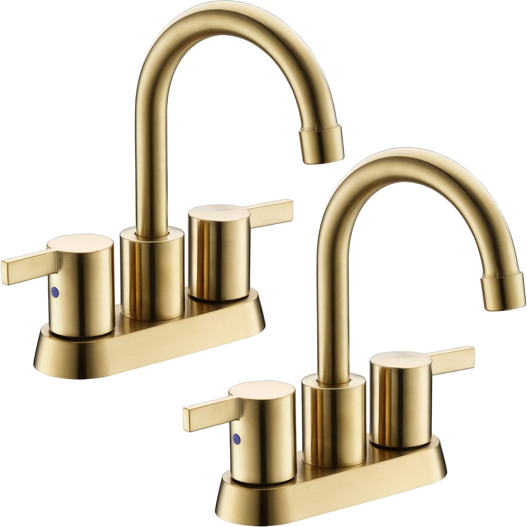 Brass 360° Swivel Bathroom Faucet (4-Inch Centerset)
