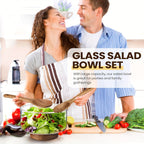 Scratch-Resistant Clear Glass Salad Bowl