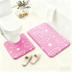 Glow-In-The-Dark & Anti-Slip Bathroom Mat Set (2-Piece)
