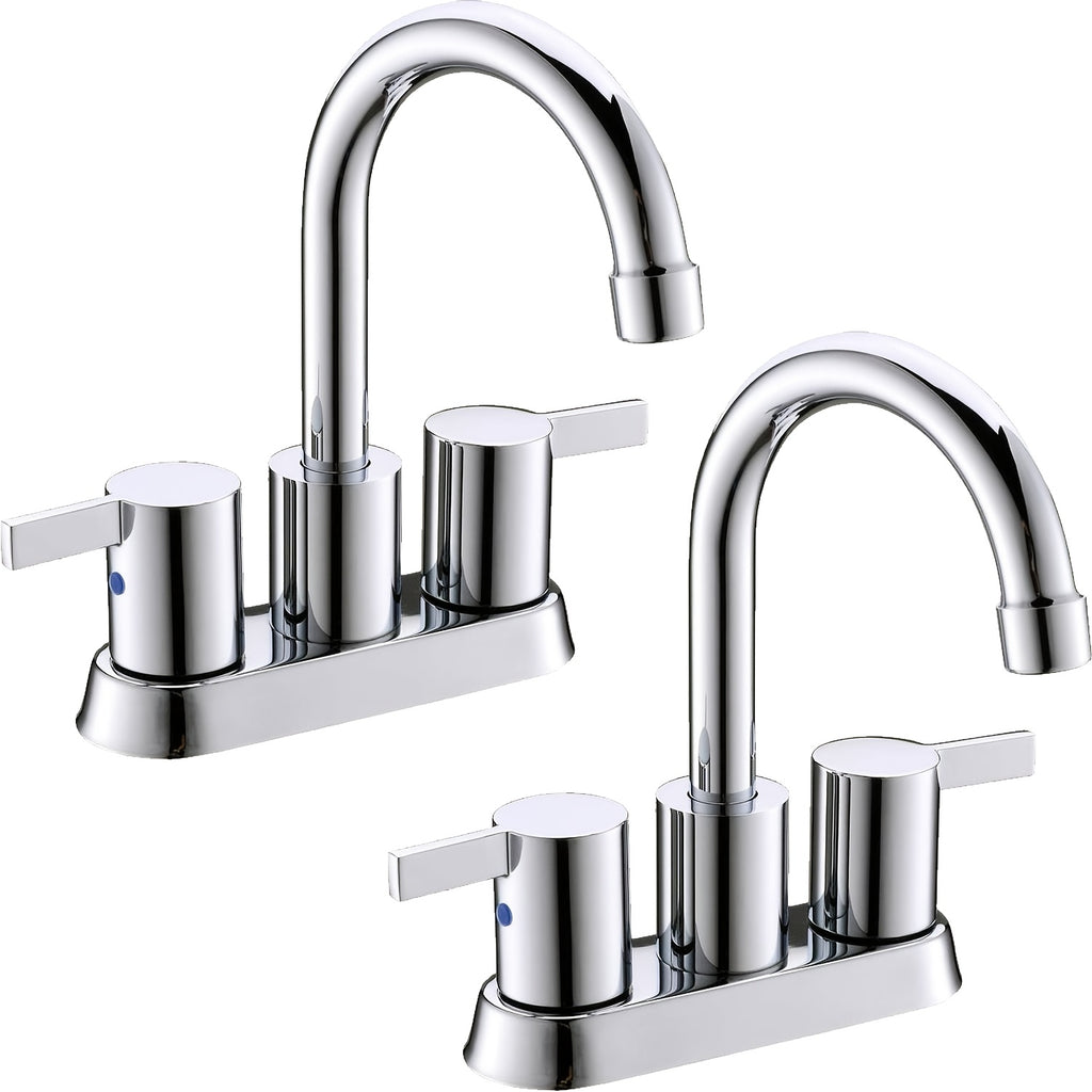 Brass 360° Swivel Bathroom Faucet (4-Inch Centerset)