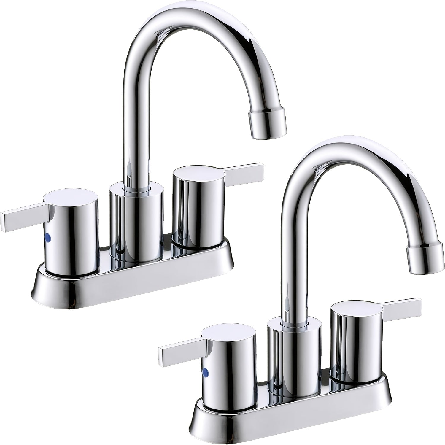 Brass 360° Swivel Bathroom Faucet (4-Inch Centerset)