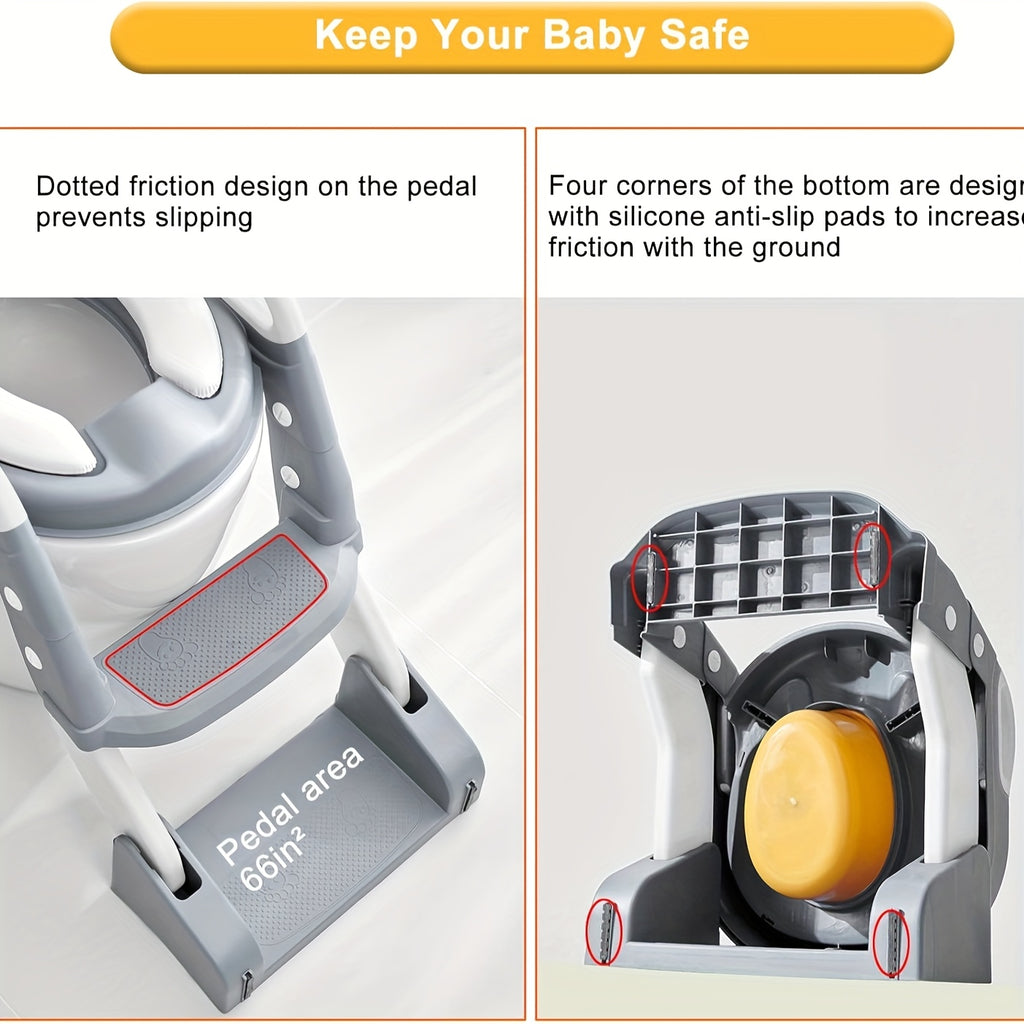 2-in-1 Foldable Anti-Slip Toddler Potty Seat